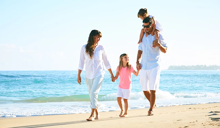 Familie am Strand Familie am Strand